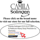 Camila Solingen CS18 Professional Sapphire Metal Nail File Pointed for Fingernail and Toenail Care. Double Sided Coarse Fine for Manicure and Pedicure. Stainless Steel from Solingen Germany (7" 2Pack) camila solingen