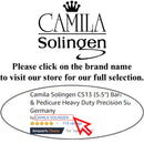 Camila Solingen CS18 Professional Sapphire Metal Nail File Pointed for Fingernail and Toenail Care. Double Sided Coarse Fine for Manicure and Pedicure. Stainless Steel from Solingen Germany (7" 2Pack) Camila Solingen
