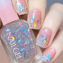 Jelly Milky White Nail Polish, Quick Dry, Fingernail Polish No UV Needed, Sheer Nail Polish for Women and Girls Infinity Warehouse