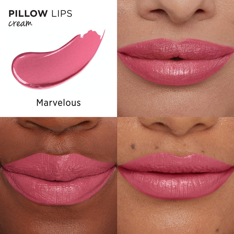 IT Cosmetics Pillow Lips Lipstick, Marvelous - Pearlized Warm Pink with a Cream Finish - High-Pigment Color & Lip-Plumping Effect - With Collagen, Beeswax & Shea Butter - 0.13 oz It Cosmetics