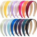 EAONE 16 Pieces Satin Headband Hard Headbands Wide Anti-slip Ribbon Hair Bands for Women Girls with 1 pouch bag, 1.2 Inch, 16 Colors EAONE