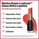 REVLON Super Lustrous Glass Shine Lipstick, Flawless Moisturizing Lip Color with Aloe, Hyaluronic Acid and Rose Quartz, Sleek Mulberry (013), 0.15 oz REVLON