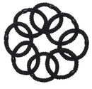L. Erickson Grab & Go Ponytail Holders, Black, Set of Eight - Exceptionally Secure with Gentle Hold L. Erickson
