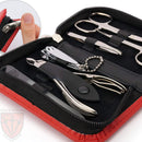 3 Swords Germany - brand quality 6 piece manicure pedicure grooming kit set for professional finger & toe nail care scissors clipper genuine leather case in gift box, Made in Solingen Germany (13907) 3 Swords Germany