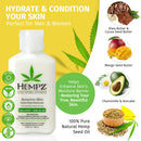 Hempz Sensitive Skin Herbal Body Moisturizer with Oatmeal, Shea Butter for Women and Men,2.25 oz. -Premium,Soothing Body Lotion with Hemp Seed, Cocoa Seed, Mango Seed for Dry Skin -Skin Care Products Hempz