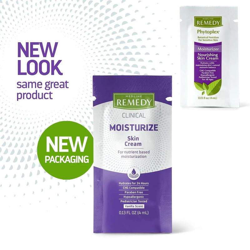 Medline Remedy Clinical Skin Cream, Nourishing Formula for Dry Skin, 4 mL Packets, Pack of 144 Infinity Warehouse