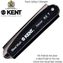 Kent 82T 4" Graphite Folding Pocket Comb for Men, Fine Tooth Hair Comb Straightener for Everyday Grooming Styling Hair, Beard or Mustache, Use Dry or with Balms, Saw Cut Hand Polished, Made in England KENT Store