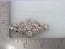 Faship Clear Rhinestone Crystal Floral Double Hearts Hair Barrette Clip Faship