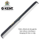 Kent SPC80 Salon-Style Dressing Cutting Comb with Wide and Fine Teeth - Professional Barber Haircut Comb for Styling and Teasing for All Hair Types - Kent Quality Barber Supplies KENT