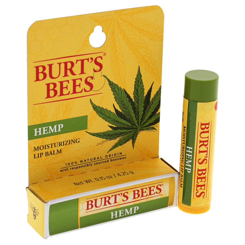 Burts Bees 100% Natural Origin Moisturizing Lip Balm, Hemp with Beeswax, 0.15 Oz Burt's Bees