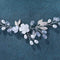 Aukmla Bride Wedding Crystal Hair Vine Pearls Head Pieces Leaf Hair Accessories for Women (Silver) Aukmla