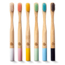 Greenzla Kids Bamboo Toothbrushes (6 Pack) | BPA Free Soft Bristles Toothbrushes | Eco-Friendly, Natural Bamboo Toothbrush Set | Biodegradable, Compostable & Organic Charcoal Wooden toothbrushes GREENZLA