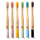 Greenzla Kids Bamboo Toothbrushes (6 Pack) | BPA Free Soft Bristles Toothbrushes | Eco-Friendly, Natural Bamboo Toothbrush Set | Biodegradable, Compostable & Organic Charcoal Wooden toothbrushes GREENZLA