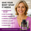 Menopause Supplements for Women - Dong Quai, Black Cohosh, Pre & Probiotics - Sweats & Hot Flashes Relief - Digestion, Sleep & Mood Support - 25-in-1 Perimenopause Complex - Made in USA - 60 Capsules Infinity Warehouse