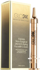 GLO24K Instant Facelift Cream with 24k Gold, Hyaluronic Acid, Peptides, and Vitamins. Value Pack of 3. A powerful non-invasive alternative to injections.