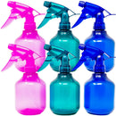 Youngever 6 Pack Empty Plastic Spray Bottles, Spray Bottles for Hair and Cleaning Solutions, 3 Assorted Colors (12 Ounce) Youngever