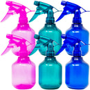 Youngever 6 Pack Empty Plastic Spray Bottles, Spray Bottles for Hair and Cleaning Solutions, 3 Assorted Colors (12 Ounce) Youngever