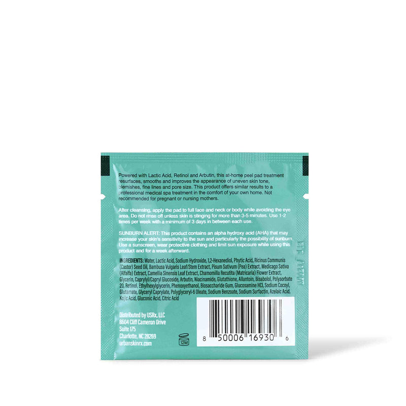 Urban Skin Rx Even Tone Resurfacing At Home Peel Pads | Pre-Soaked Treatment Pads Resurface, Smooth, and Improve the Appearance of Uneven Skin Tone. Formulated with Lactic Acid and Retinol |12 Count Urban Skin Rx