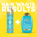 OGX Revitalize + Argan Shine Extra Strength Dry Oil Conditioning Mist with Argan Oil & Silk Proteins, Light Nourishing Hair Treatment to Soften Hair & Add Luminous Shine, 5 Ounce OGX