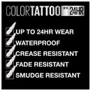 Maybelline New York Color Tattooup to 24HR Longwear Waterproof Fade or Crease Resistant Blendable Cream Eyeshadow Pots Makeup, Knockout, 0.14 Oz Maybelline New York