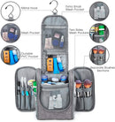 Hanging Travel Toiletry Bag Cosmetic Make up Organizer for Women and Men (Medium, Grey) Narwey