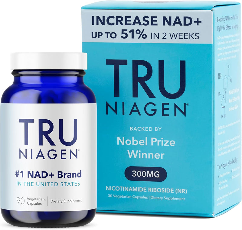TRU NIAGEN Patented NAD+ Supplement for Anti Aging and Cell Regeneration, 300 mg Niagen, 90 Servings | Supports Cellular Energy, Brain, Muscle | Nicotinamide Riboside (NR) Take 1 Daily | 1 Bottle Infinity Warehouse