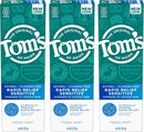 Tom's of Maine Rapid Relief Plus Sensitive Teeth Toothpaste, Fluoride Free, Gentle Mint, 4.5 Oz, 3 Pack, Clinically Proven Enamel Safe, Builds Arginine and Calcium Shield Around Teeth Infinity Warehouse