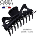 Camila Paris CP3028 French Hair Clip for Women, 4.5 inch Black for Thick Volume Hair, Girls Hair Claw Clips Jaw, Durable Styling Hair Accessories for Women, Strong Hold No Slip Grip, Made in France Camila