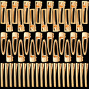 50 PCS Hair Clips for Silicone Resin Molds, LEOBRO 3 Patterns Gold Metal Hair Barrettes, for Making Acrylic Resin Hair Clips, DIY Hair Clips, Epoxy Resin Barrettes LEOBRO