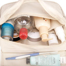 Hanging Travel Toiletry Bag Cosmetic Make up Organizer for Women and Girls Waterproof (Beige) Narwey