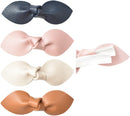 California Tot Non Slip Fully Lined Alligator Faux Leather Bow Hair Clips in Assorted Pack California Tot