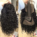 Water Wave Lace Front Wigs Human Hair pre plucked 16 inch Human Hair Transparen Lace Front Wigs for Women Water Wave Lace Front Wig 150% Density Beauty Lumina