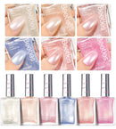 Beetles Jelly Nail Polish Set,6 Colors Pink Nude Jelly Quick Dry Nail Polish Fingernail Fast Drying & Long Lasting Nail Strengthener Polish Gifts for Women Infinity Warehouse