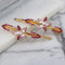 LUX ACCESSORIES Set of 2 Gold Flowers White Pink Marquise Hair Pins LUX ACCESSORIES