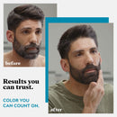 Just For Men Mustache & Beard, Beard Coloring for Gray Hair with Brush Included for Easy Application, With Biotin Aloe and Coconut Oil for Healthy Facial Hair - Deep Dark Brown, M-46, 3 Pack Just for Men