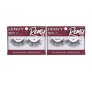 i-Envy Remy False Eyelashes 3D Collection, Invisible Band, 100% Human Hair Lashes (2 PACK) KISS