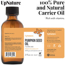 Pumpkin Seed Oil 2oz - 100% Natural & Pure Pumpkin Oil for Skin, Moisturizes Skin & Body- Pumpkin Seed Oil for Hair Growth , Hair Oil for Hair, Eyelashes & Eyebrows- Carrier Oils for Essential Oils UpNature