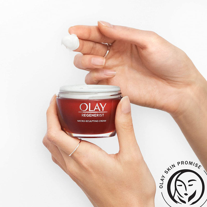Olay Regenerist MicroSculpting Cream Face Moisturizer with Hyaluronic Acid, Niacinamide, Vitamin B3+, 1.7 Oz + Whip Face Moisturizer Travel/Trial Size Gift Set Olay