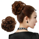OneDor Ladies Synthetic Wavy Curly or Messy Dish Hair Bun Extension Hairpiece Scrunchie Chignon Tray Ponytail (130A-Fox Red) Onedor