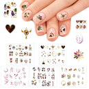 AWAKIIN 3D Summer Nail Stickers for Nail Art - Self-Adhesive Korean Nail Sticker for Acrylic Nails - 75 Nail Decals for Nail Art – Waterproof Designer Fingernail Toe Nail Crystal Jewelry Art Stickers AWAKIIN