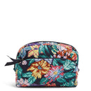 Vera Bradley Women's Cotton Medium Cosmetic Makeup Organizer Bag, Happy Blooms, One Size Vera Bradley