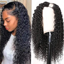 UNice Hair U Part Wig Human Hair Curly Wigs for Black Women Brazilian Virgin Hair Half Wigs Glueless Full Head U Shape Clip in Wig 150% Density 24inch UNICE Store