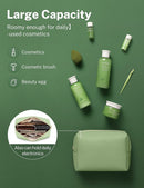 Gonex Large Makeup Bag for Purse, Water-Resistant PU Vegan Leather Travel Cosmetic Pouch with Christmas Gift Box, Portable Toiletry Bag for Women Girls Daily Storage Organizer Avocado Gonex