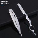 Marhaba AS Professional Hair Cutting Scissors for men and women,10 Pieces Hair Scissors kit for Haircut, Hair Shears for Home and Salon, Stainless Steel Scissors with Cape and Feather Razor Marhaba AS