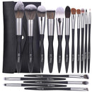 BS-MALL Makeup Brush Set 16pcs Makeup Brushes Premium Synthetic Bristles Powder Foundation Blush Contour Concealers Lip Eyeshadow Brushes Kit BS-MALL Store