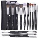 BS-MALL Makeup Brush Set 16pcs Makeup Brushes Premium Synthetic Bristles Powder Foundation Blush Contour Concealers Lip Eyeshadow Brushes Kit BS-MALL