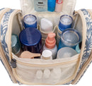 Hanging Travel Toiletry Bag Kit Cosmetic Makeup Organizer for Women and Men (Blue Leaf) Narwey Store
