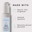 Alpha Arbutin Serum 2% - 1 oz, with Alpha Arbutin, Niacinamide and Lemon Naturium