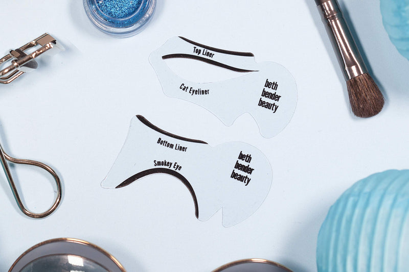 Eyeliner Stencil - For Perfect Smokey Eyes or Winged Tip Look. Created by Celebrity Makeup Artist. Reusable, Easy to Clean & Flexible. Cruelty Free & Vegan, Made in USA (Cat Eyeliner + Smoky Eyeliner) Beth Bender Beauty
