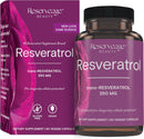 Reserveage Beauty Resveratrol 250 mg, Antioxidant Supplement, 120 Capsules Infinity Warehouse